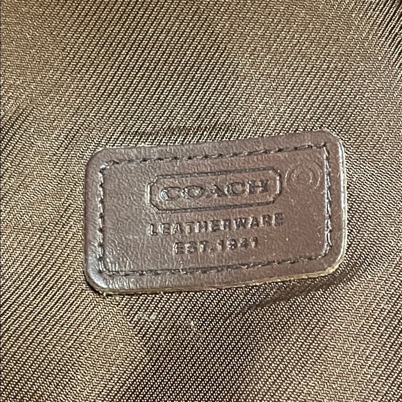 VTG Coach Bucket Hat Y2K Signature C Brown Leather Strap Silver Buckle - Picture 4 of 5